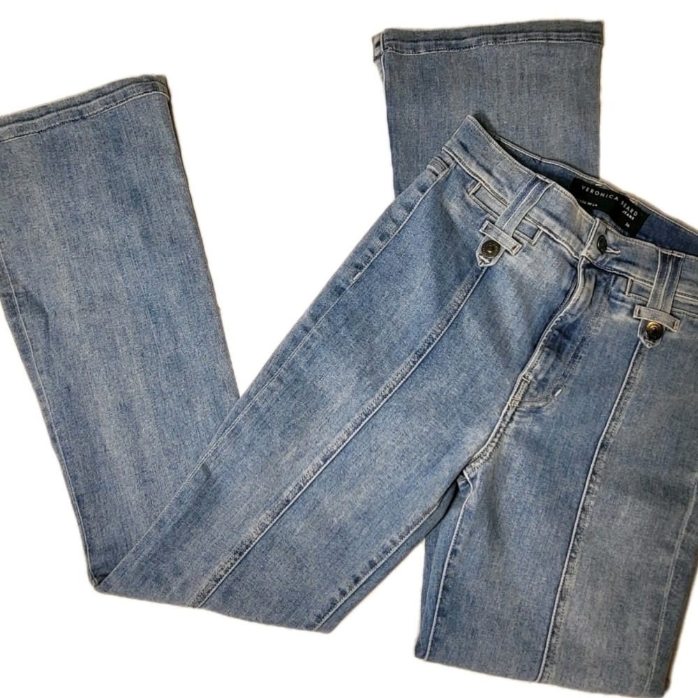 Veronica Beard Beverly Skinny Flare High Rise Lakeshore Wash Cut#18416 Size 26/2